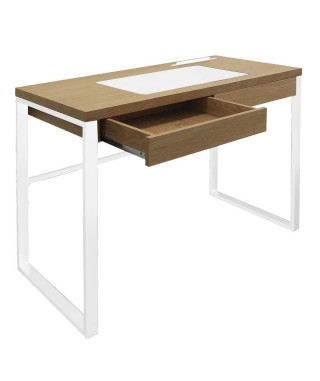 BIURKO DOLEM INDUSTRIAL DĄB BIAŁY STELAŻ