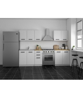 MEBLE KUCHENNE SET 200 KUCHNIA BIEL DĄB ARTISAN 2