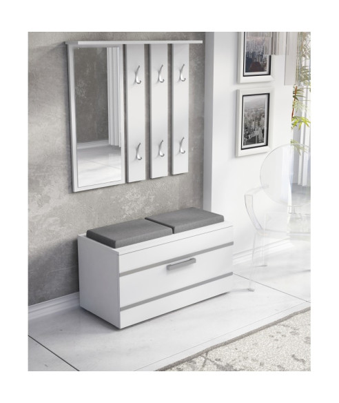 GARDEROBA OPAL DO PRZEDPOKOJU ZESTAW BIAŁA