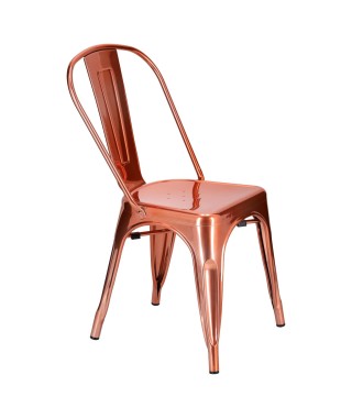KRZESŁO LOFT PARIS METALOWE MIEDZIANE 2