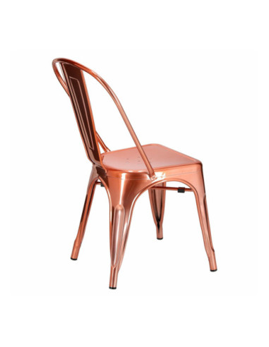 KRZESŁO LOFT PARIS METALOWE MIEDZIANE