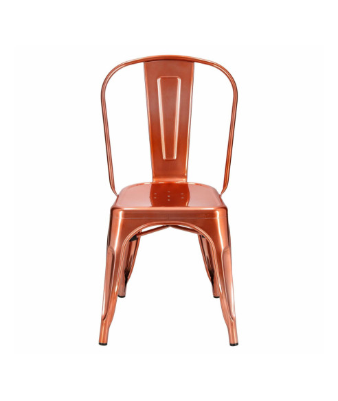 KRZESŁO LOFT PARIS METALOWE MIEDZIANE