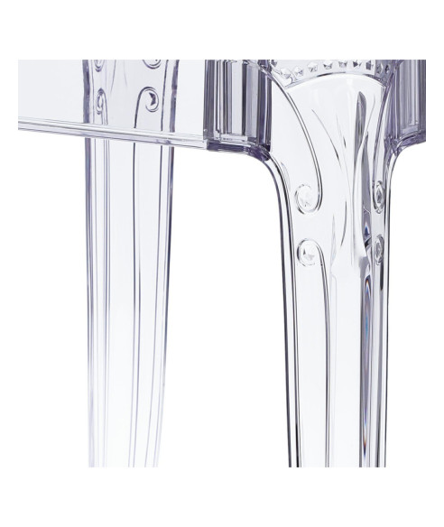 STÓŁ TRANSPARENTNY GHOST 80X120 CM SZKLANY BLAT