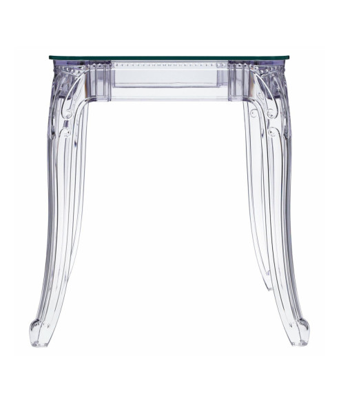 STÓŁ TRANSPARENTNY GHOST 62X62 CM SZKLANY BLAT