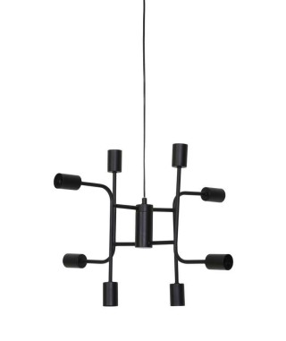 LAMPA WISZĄCA 8 ŻARÓWEK MARINELLE METAL CZARNA