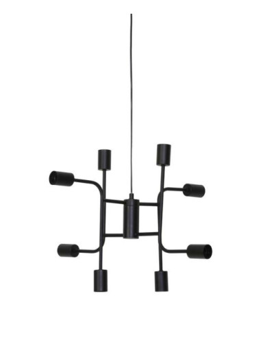 LAMPA WISZĄCA 8 ŻARÓWEK MARINELLE METAL CZARNA
