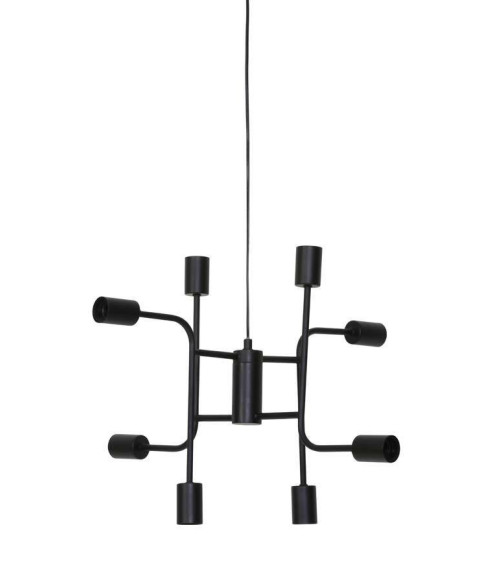 LAMPA WISZĄCA 8 ŻARÓWEK MARINELLE METAL CZARNA