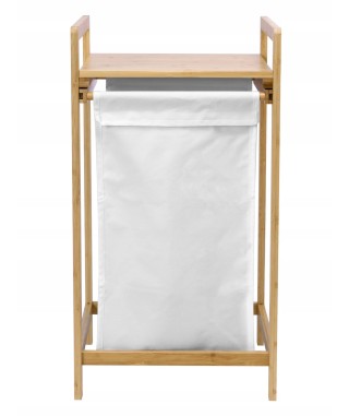 KOSZ BAMBUSOWY NA PRANIE HANOI 1 (BIEL+BAMBUS) 2