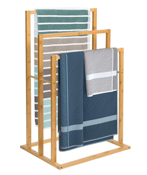 STOJAK BAMBUSOWY WIESZAK NA RĘCZNIKI LAOS