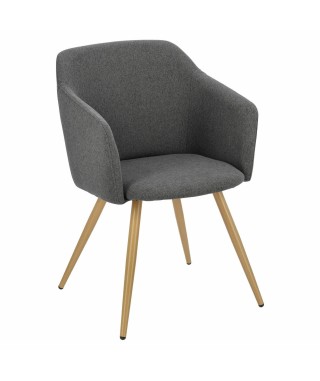 KRZESŁO TAPICEROWANE KUBEŁKOWE MOLTO CIEMNO-SZARE