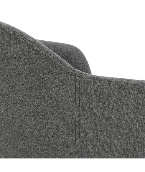 KRZESŁO TAPICEROWANE KUBEŁKOWE MOLTO CIEMNO-SZARE