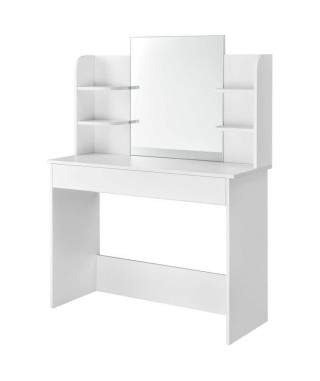 TOALETKA KOSMETYCZNA BIAŁA Z LUSTREM I 4 PÓŁKAMI GH 2