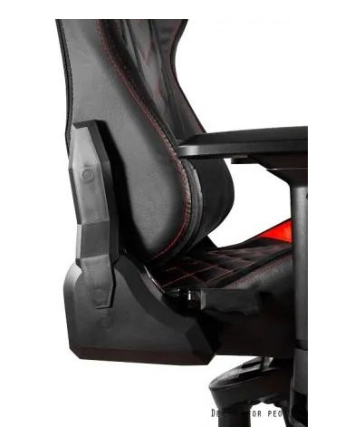 FOTEL DLA GRACZA GAMINGOWY/BIUROWY OBROTOWY DYNAMIQ 3 CZARNO-CZERWONY