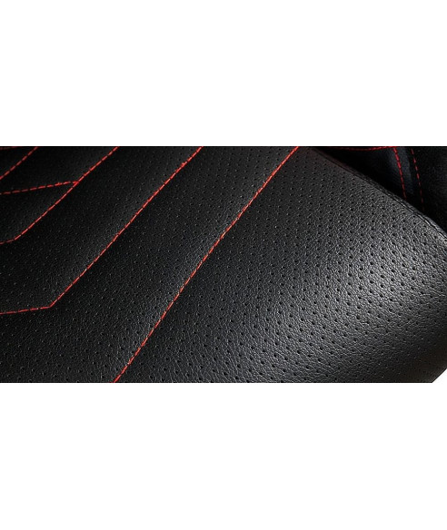 FOTEL DLA GRACZA GAMINGOWY/BIUROWY OBROTOWY DYNAMIQ 3 CZARNO-CZERWONY