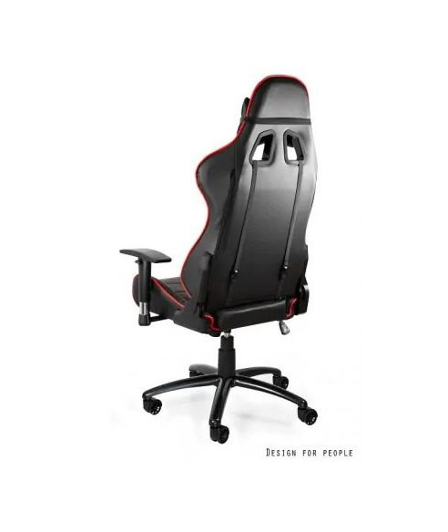 FOTEL DLA GRACZA GAMINGOWY/BIUROWY OBROTOWY DYNAMIQ 5 CZARNO-CZERWONY