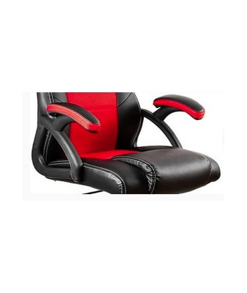 FOTEL DLA GRACZA GAMINGOWY/BIUROWY OBROTOWY DYNAMIQ 7 CZARNO-CZERWONY