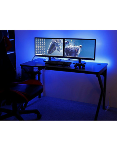 BIURKO GAMINGOWE DLA GRACZA DYNAMIQ V2 CZARNE