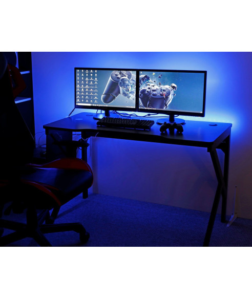 BIURKO GAMINGOWE DLA GRACZA DYNAMIQ V2 CZARNE