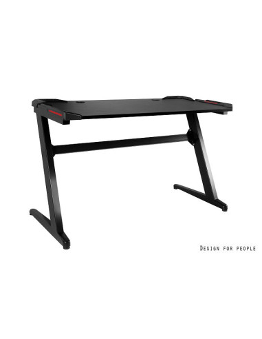 BIURKO GAMINGOWE Z PODŚWIETLENIEM LED DLA GRACZA DYNAMIQ V4 CZARNE