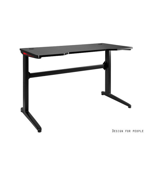 BIURKO GAMINGOWE Z PODŚWIETLENIEM LED DLA GRACZA DYNAMIQ V6 CZARNE