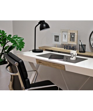BIURKO KOMPUTEROWE LOFT NA LAPTOPA HOMEOFFICE BIEL/DREWNO AMY 2