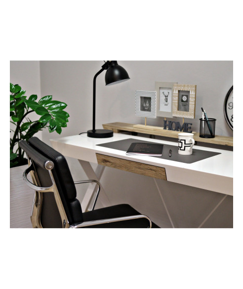 BIURKO KOMPUTEROWE LOFT NA LAPTOPA HOMEOFFICE BIEL/DREWNO AMY