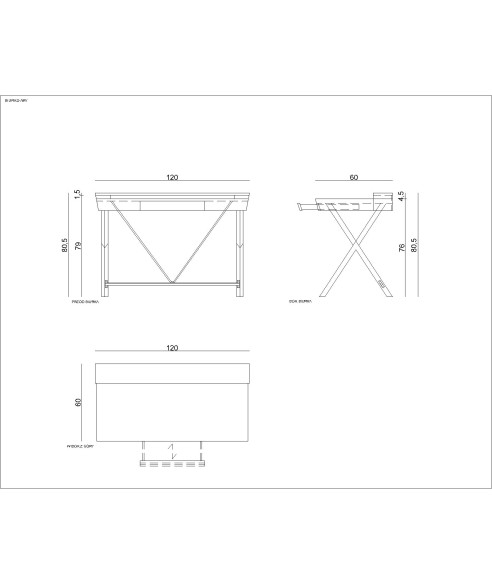 BIURKO KOMPUTEROWE LOFT NA LAPTOPA HOMEOFFICE BIEL/DREWNO AMY