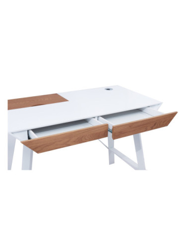 BIURKO KOMPUTEROWE LOFT NA LAPTOPA HOMEOFFICE BIEL/DREWNO CLEO