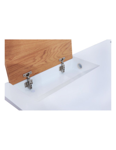 BIURKO KOMPUTEROWE LOFT NA LAPTOPA HOMEOFFICE BIEL/DREWNO CLEO