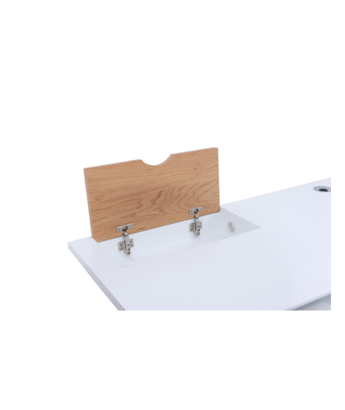 BIURKO KOMPUTEROWE LOFT NA LAPTOPA HOMEOFFICE BIEL/DREWNO CLEO