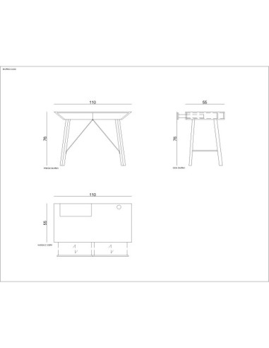 BIURKO KOMPUTEROWE LOFT NA LAPTOPA HOMEOFFICE BIEL/DREWNO CLEO