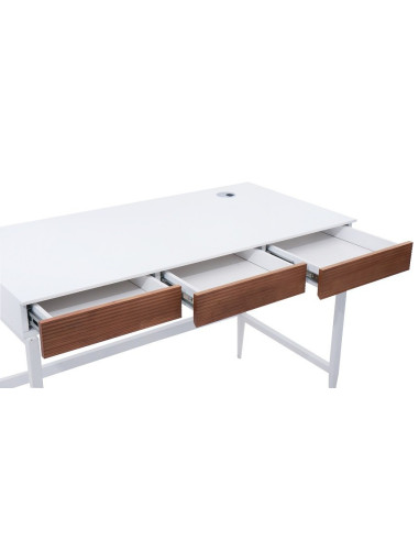 BIURKO KOMPUTEROWE LOFT NA LAPTOPA HOMEOFFICE BIEL/DREWNO DORIS