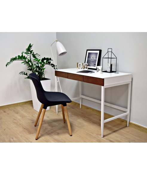 BIURKO KOMPUTEROWE LOFT NA LAPTOPA HOMEOFFICE BIEL/DREWNO DORIS