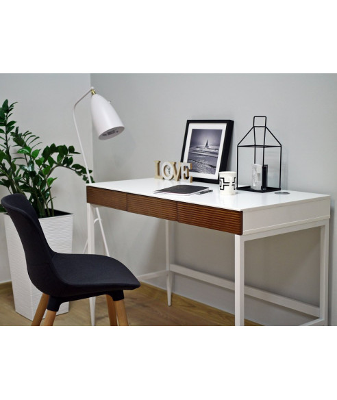 BIURKO KOMPUTEROWE LOFT NA LAPTOPA HOMEOFFICE BIEL/DREWNO DORIS