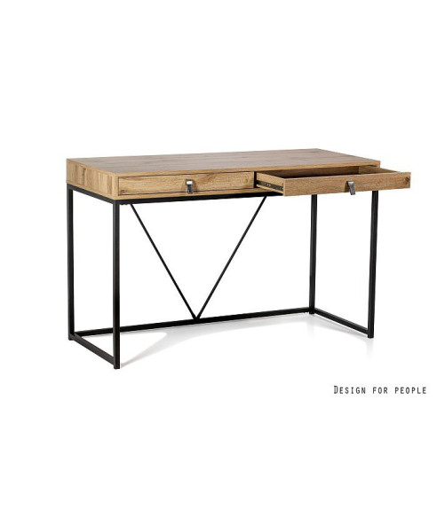 BIURKO LOFT NA LAPTOPA HOMEOFFICE CZARNE/DREWNO NORTES