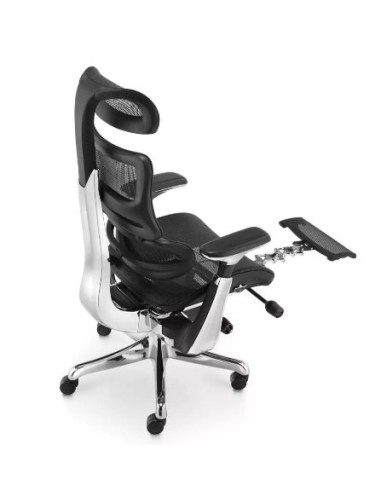 FOTEL BIUROWY PRESTIGE ERGOTCHRONE Z PODNÓŻKIEM CZARNY