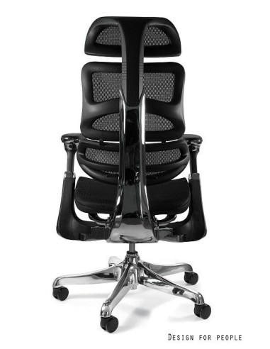 FOTEL BIUROWY PRESTIGE ERGOTCHRONE Z PODNÓŻKIEM CZARNY