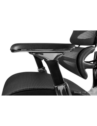 FOTEL BIUROWY PRESTIGE ERGOTCHRONE Z PODNÓŻKIEM CZARNY