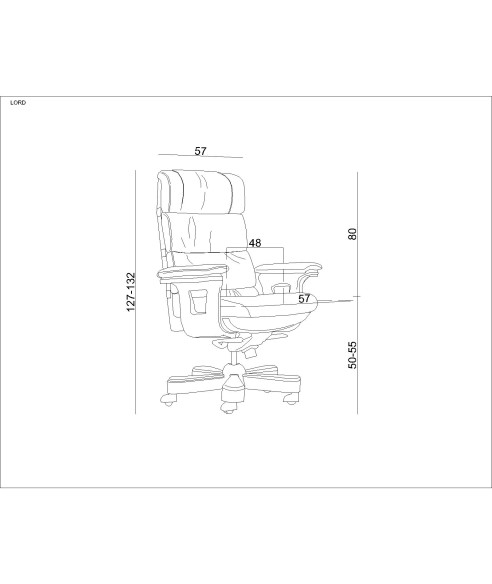 FOTEL BIUROWY SKÓRZANY PRESTIGE LORD SKÓRA NATURALNA DREWNO
