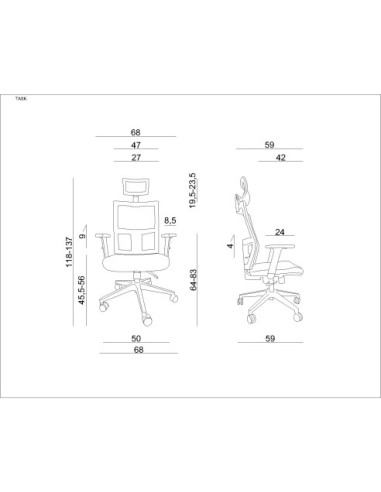 FOTEL BIUROWY PRESTIGE TASK BLACK CZARNY