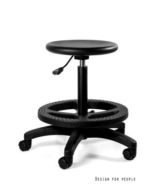 STOŁEK MEDYCZNY TABORET LEKARSKI OBROTOWY CZARNY ERIZO