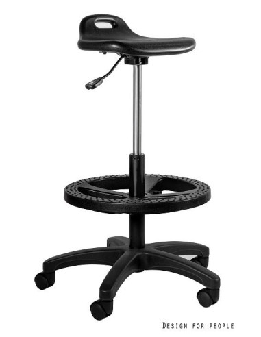 STOŁEK MEDYCZNY TABORET LEKARSKI OBROTOWY CZARNY TORO