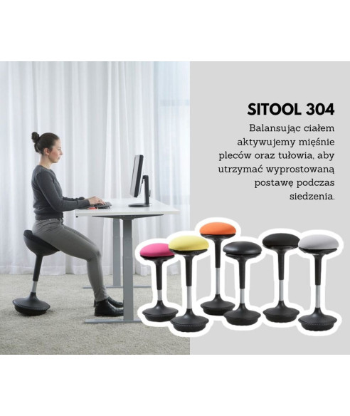 STOŁEK PRACOWNICZY HOKER BALANSUJĄCY SITOOL 304 (WYBIERZ KOLOR)