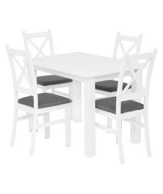 ZESTAW KUCHENNY STÓŁ I 4 KRZESŁA DO KUCHNI PROWANSALSKI MONTE CARLO (BIEL)