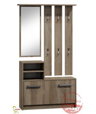 GARDEROBA TRUFLA ZESTAW (LUSTRO, WIESZAK,SZAFKA NA BUTY)