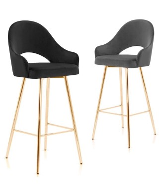 HOKER KUCHENNY KRZESŁO BAROWE GODA 67 CM GOLD ZŁOTE NOGI (WYBIERZ TKANINĘ)