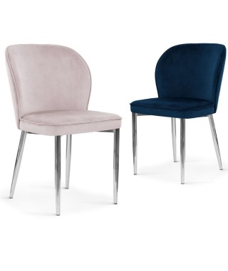 KRZESŁO TAPICEROWANE AINE NOGI SREBRNE CHROM (WYBIERZ TKANINĘ)