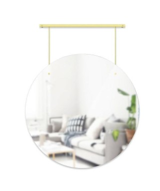 LUSTRO WISZĄCE OKRĄGŁE EXHIBIT FI 61 CM  (ZŁOTY, CZARNY)