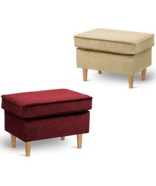 PODNÓŻEK PUFA HOCKER VAKO (WYBIERZ TKANINĘ I KOLOR NÓG)