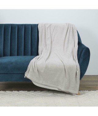 NARZUTA KOC PLED MIKROFIBRA AMARA 125X150 CM SZARY 2